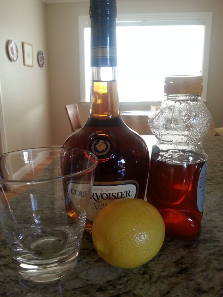 Ingredients for a hot toddy